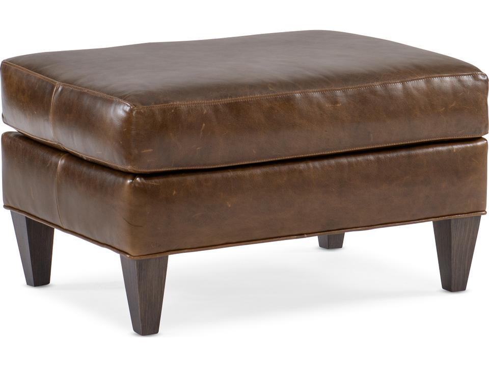 Bradington-Young Barker Ottoman Customizable Leather or Fabric