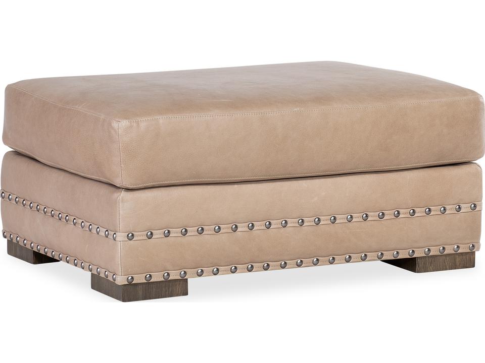 Kempton Transitional Ottoman with Eight-Way Hand-Tied Construction