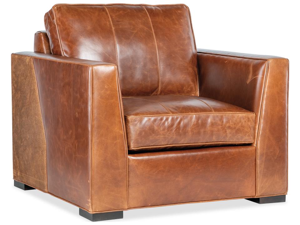 Eliana Upholstered Accent Chair with Track Arms and Block Feet