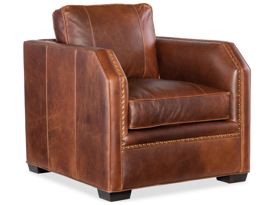 Sutton Upholstered Accent Chair with Nailhead Trim