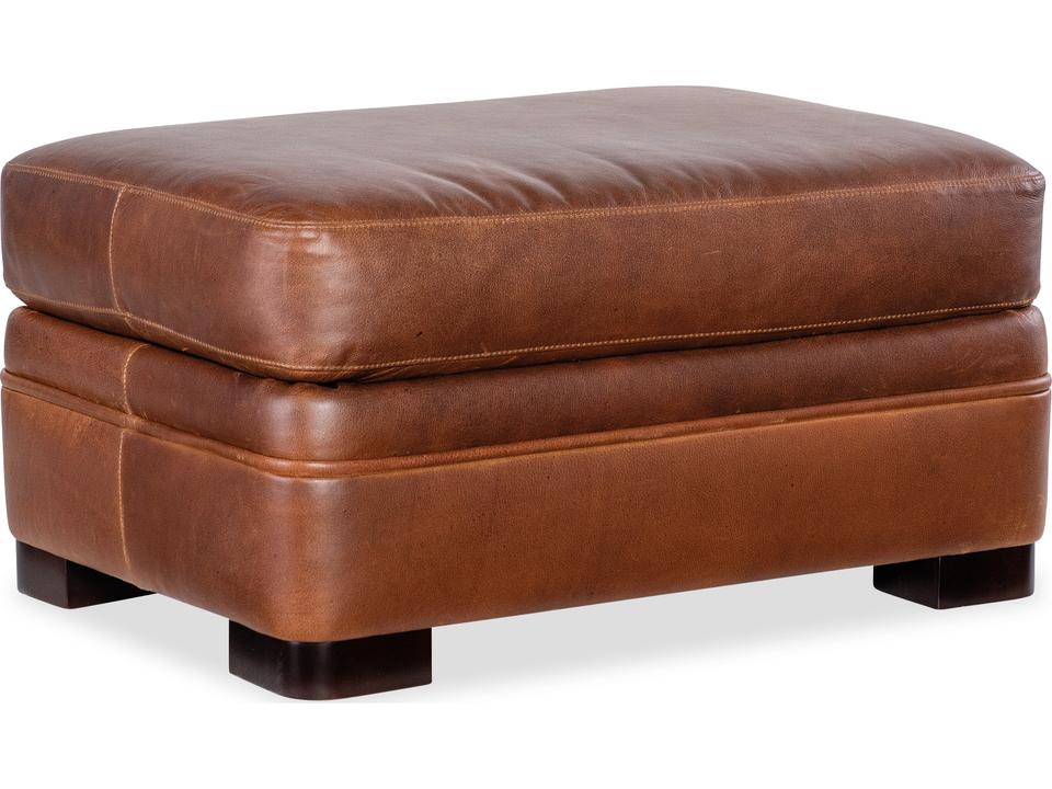 Beckham Rectangle Ottoman with Customizable Upholstery and Finish