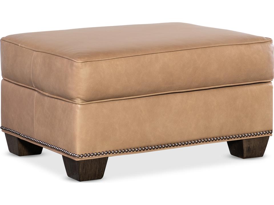Lennon Ottoman with Nailhead Trim