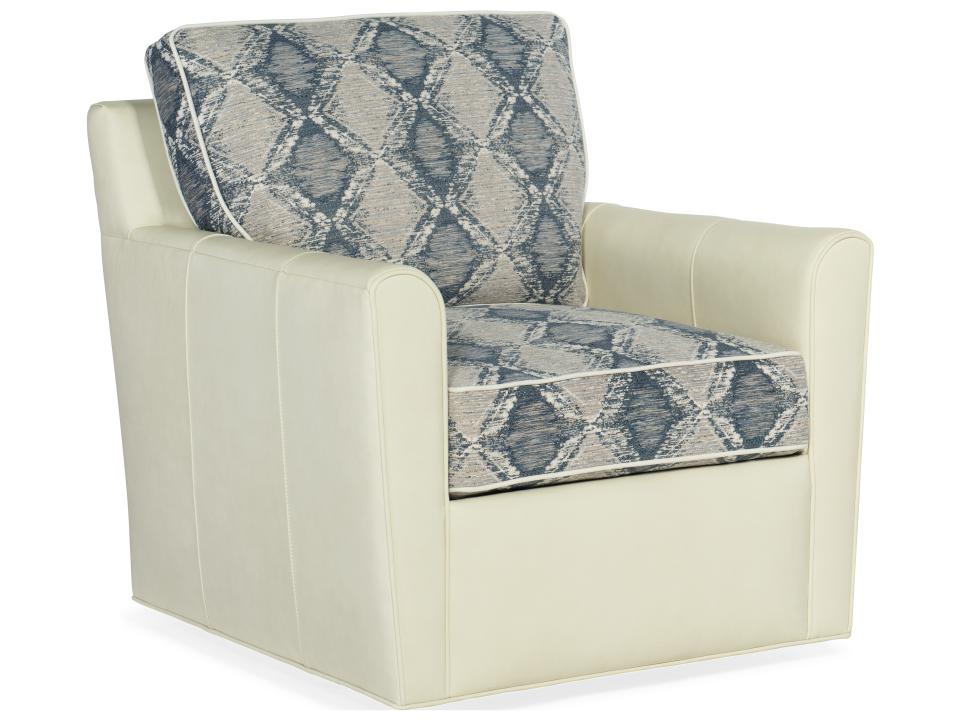 Manning Swivel Accent Chair with Eight-Way Hand Tied Spring Down Cushion