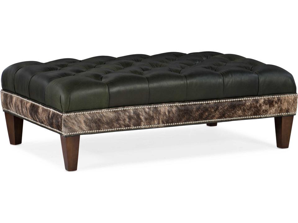 XL Rects Tufted Ottoman in Custom Leather or Fabric