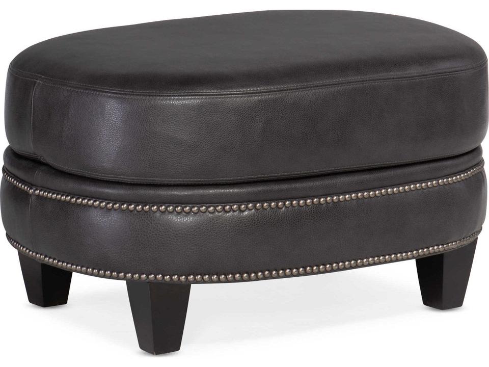 Richardson Ottoman Customizable Leather Fabric Upholstery