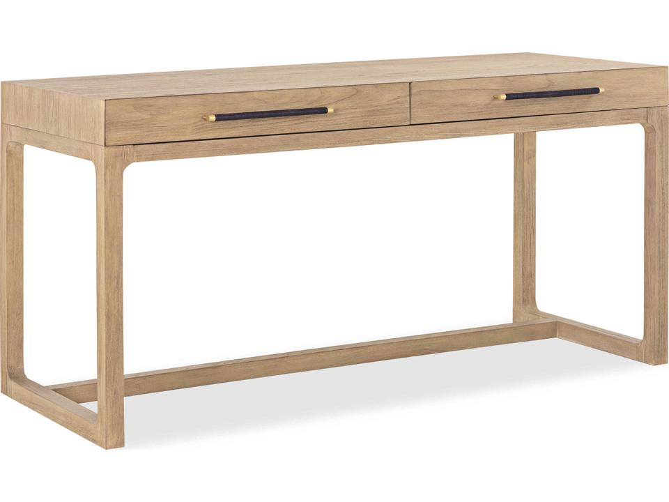 Furniture Bennett Desk with Rattan Handles in Beach Finish