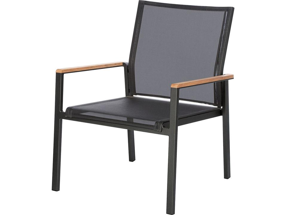 Aura Outdoor Dining Side Chair Graphite with Charcoal Sling