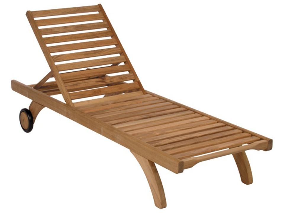 Capri Teak Chaise Lounger in Natural Teak