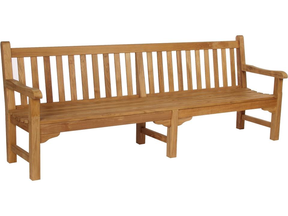 Glenham 93 Inch Teak Outdoor Garden Bench with Arms