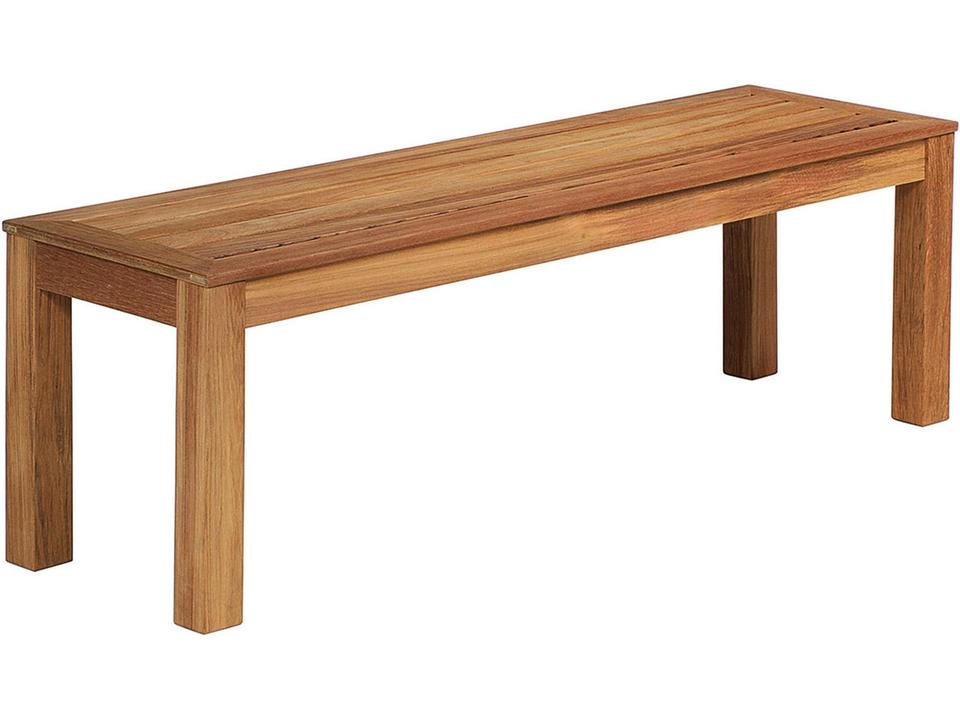 Linear 61 Inch 3-Seat Backless Teak Bench in Natural Finish