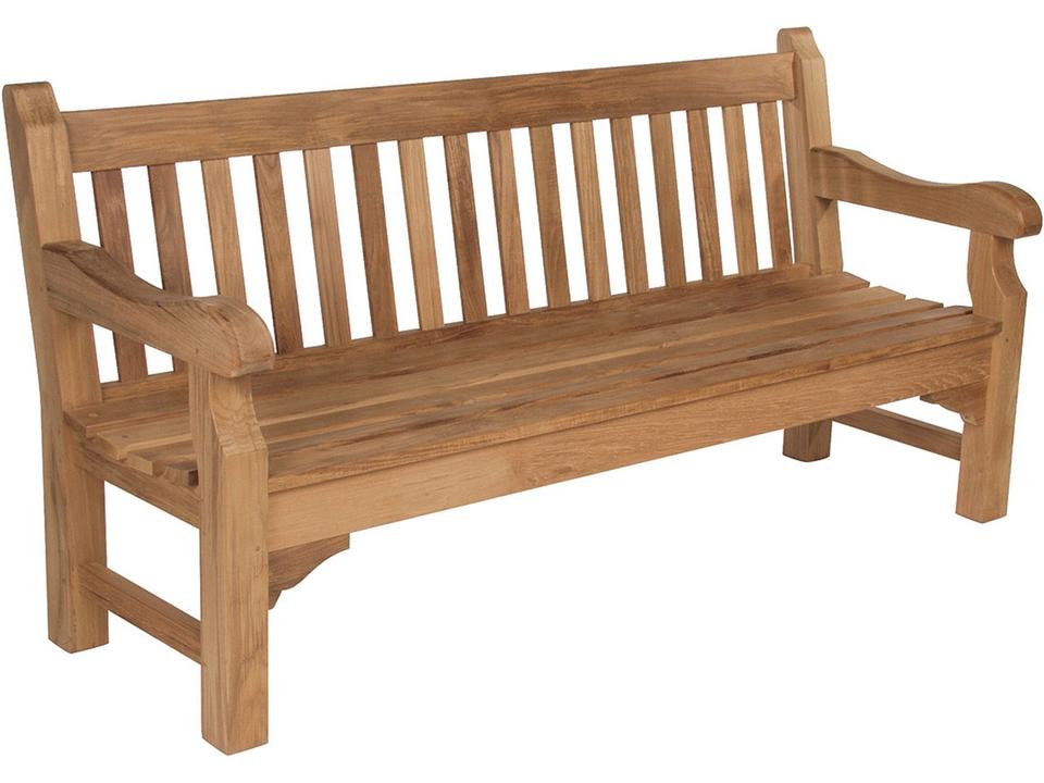 Monaco 57-Inch Teak Outdoor Bench in Grade-A Natural Teak