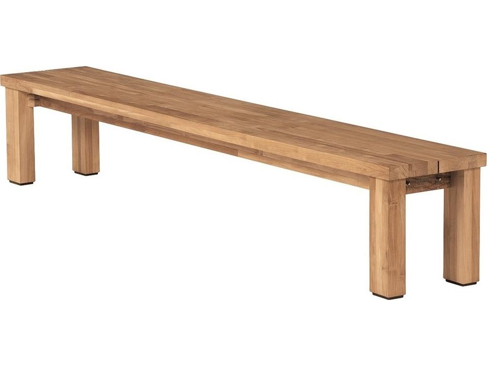 Titan 102-Inch Rustic Teak Bench in Natural Finish