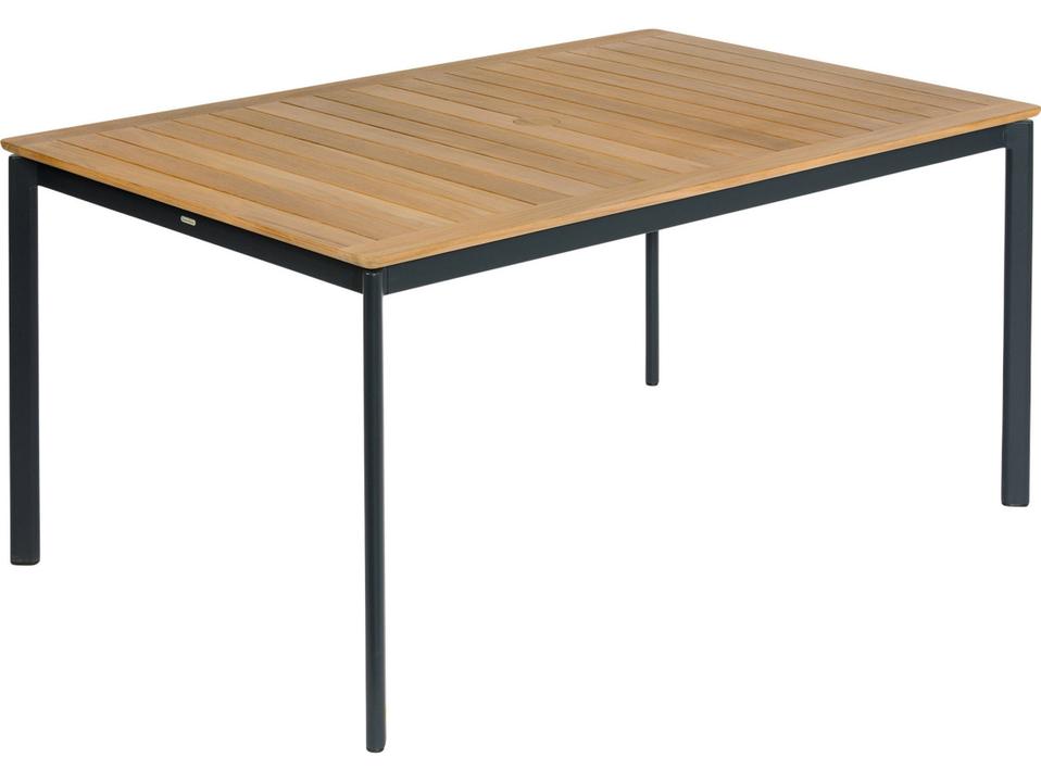 Around 61-Inch Rectangle Dining Table with Teak Top in Forge Grey