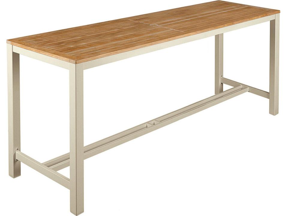 Aura 6-Person Rectangular Counter Height Dining Table Champagne