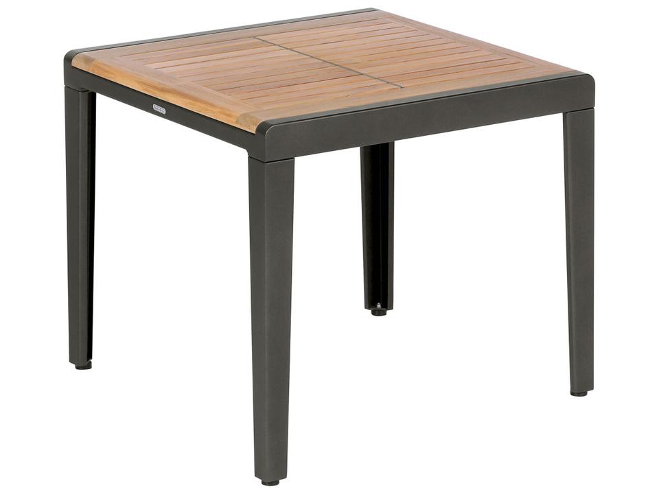 Aura High Side Table Graphite Aluminum Natural Teak