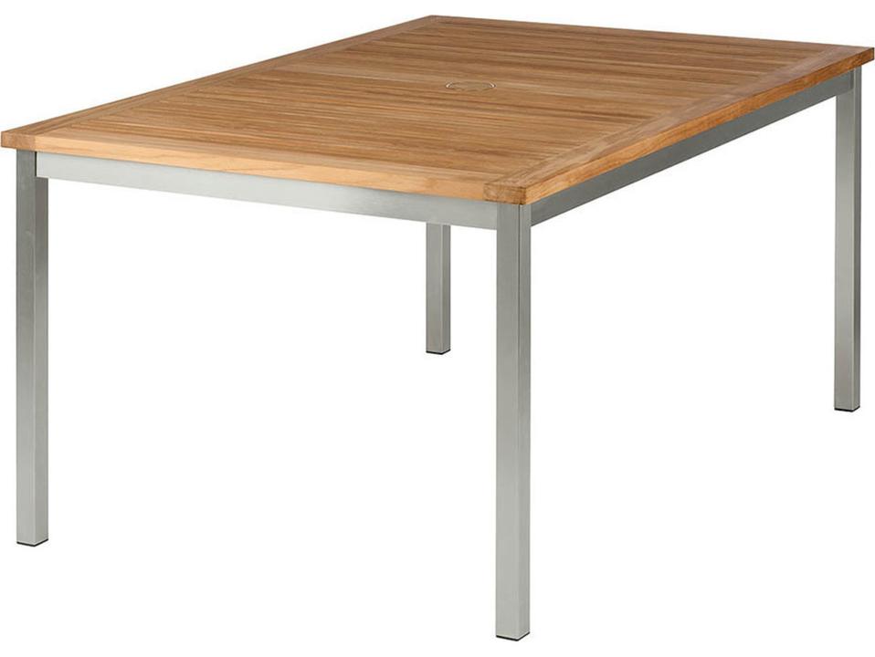 Equinox 59-Inch Rectangle Dining Table with Teak Top