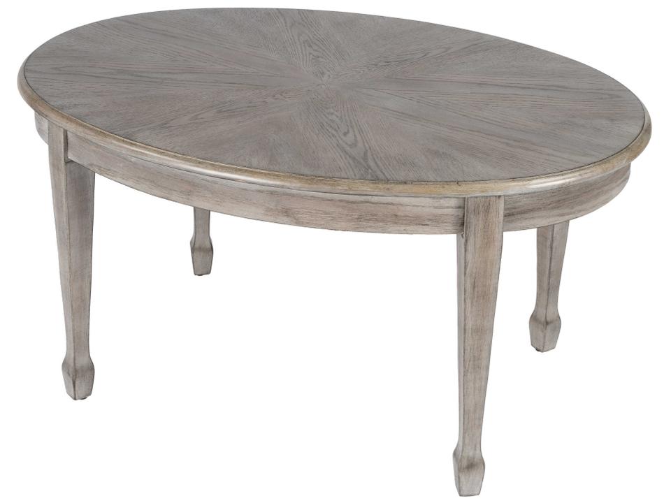 Specialty Company Clayton Oval Wood Coffee Table Driftwood Finish