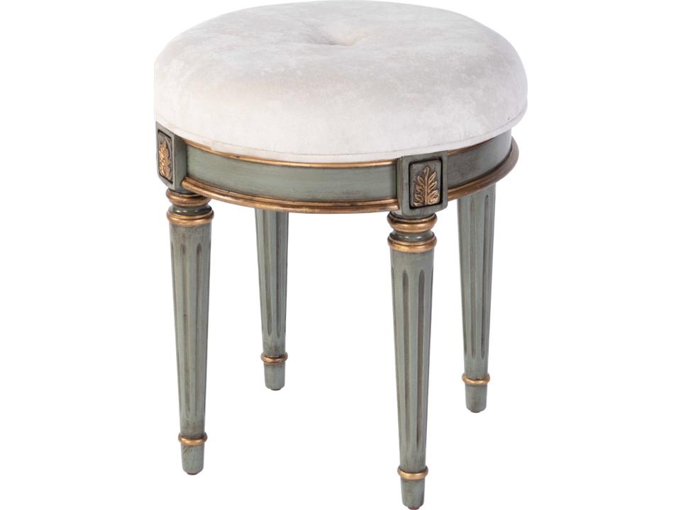 Specialty Bernadette Upholstered Round Vanity Stool in Pastel Green