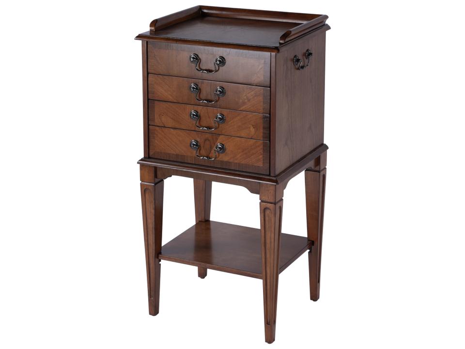 Hardwick 4-Drawer Chest in Medium Brown Olive Ash Burl