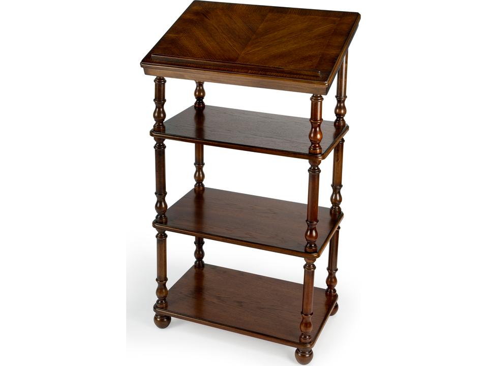 Alden 3-Tier Library Stand Vintage Oak Finish