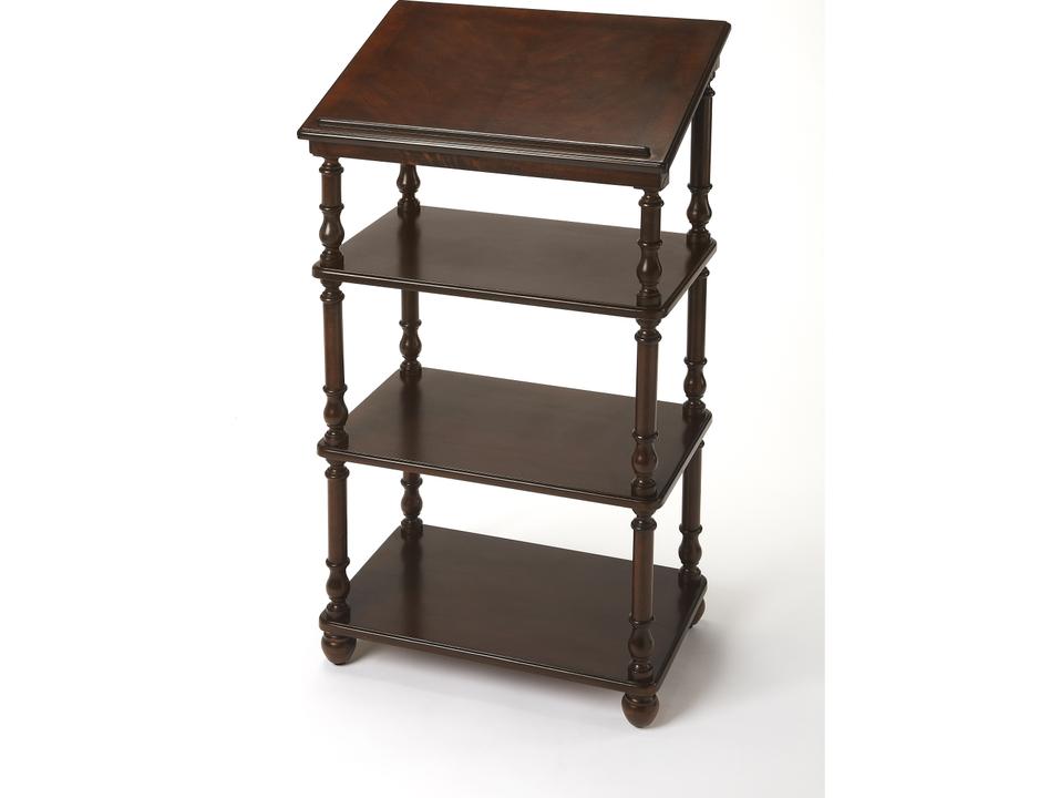 Specialty Company Alden 3-Tier Library Stand in Plantation Cherry Finish