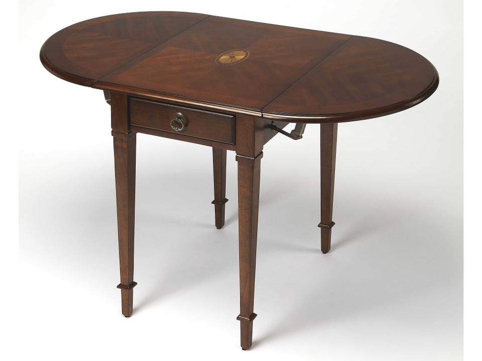 Glenview Drop-Leaf Side Table in Plantation Cherry Finish