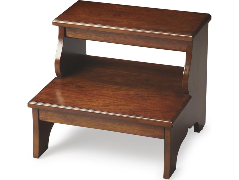Specialty Company Melrose Step Stool in Chestnut Burl Finish
