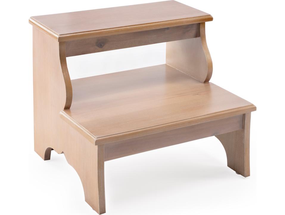 Melrose Driftwood Beige Accent Stool