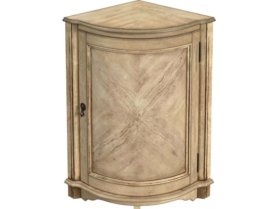 Durham Triangular Corner Cabinet with Cherry Veneers and Adjustable Shelf