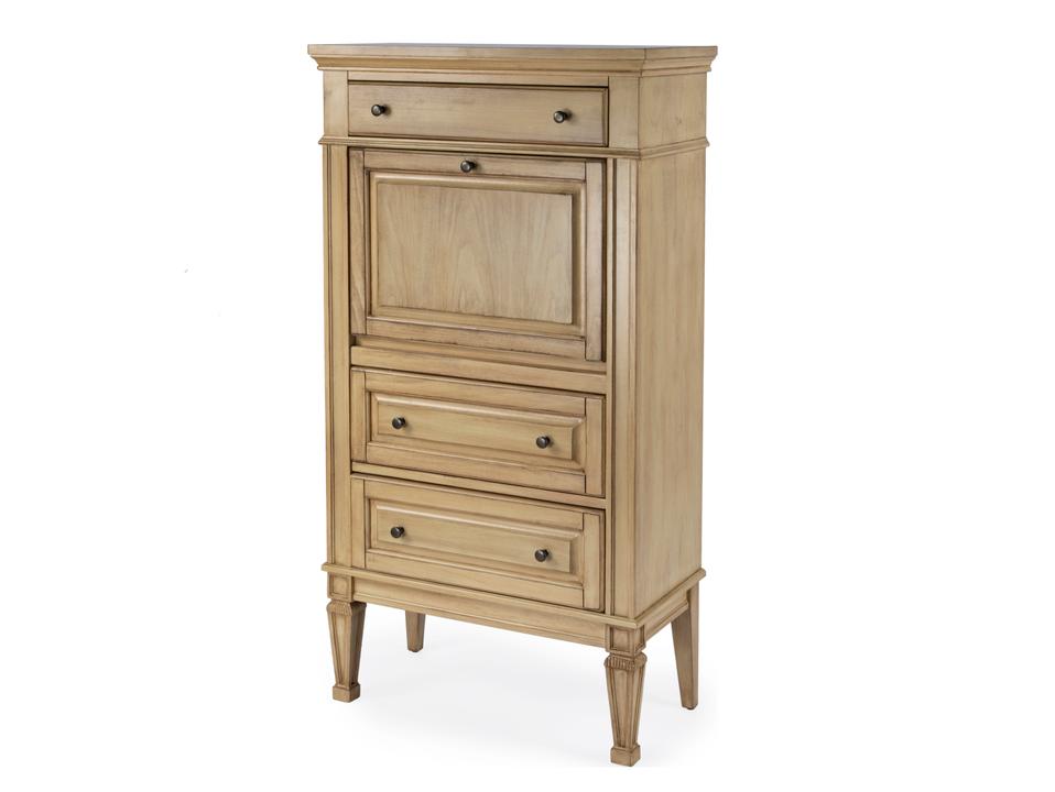 Wordsworth Secretary Desk Antique Beige Wood