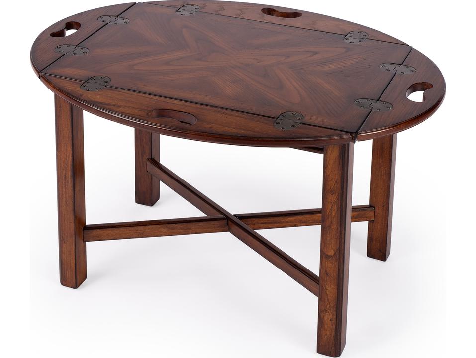 Specialty Company Carlisle Oval Coffee Table in Vintage Oak