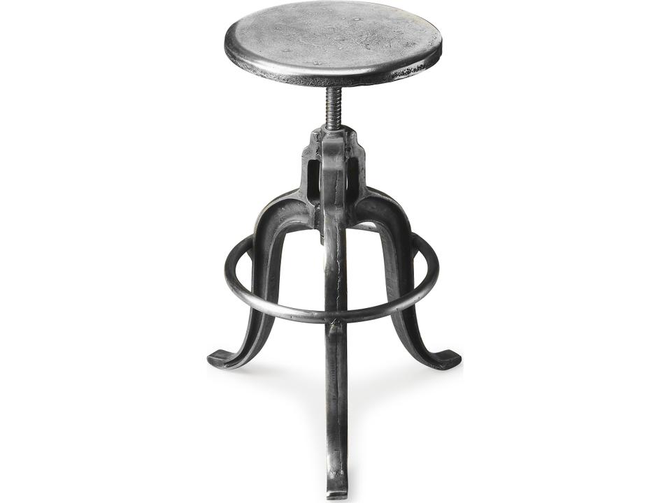 Specialty Parnell Adjustable Swivel Backless Iron Bar Stool Metalworks Finish