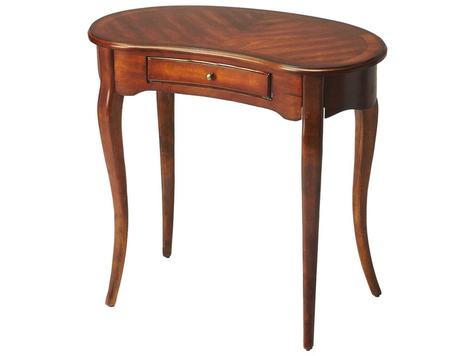 Specialty Edgewater Kidney Writing Desk in Antique Cherry