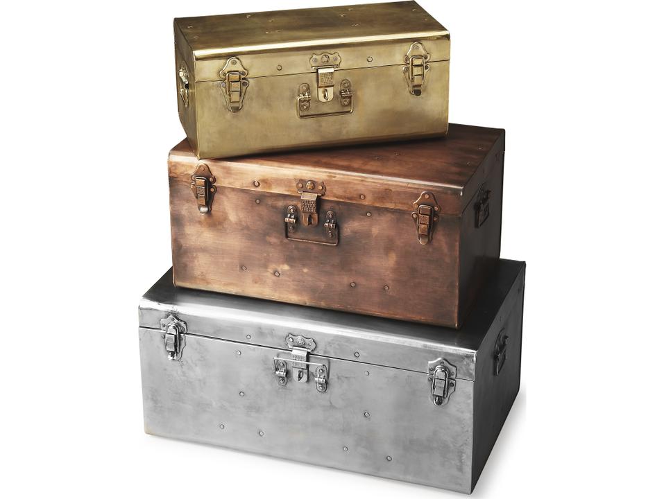 Specialty Company Spirit Storage Trunk Set in Assorted Metal Finish