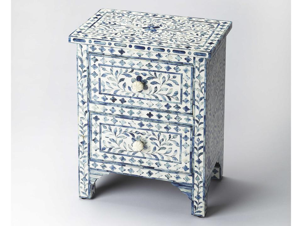 Trubadur Blue Bone Inlay 2-Drawer Accent Chest
