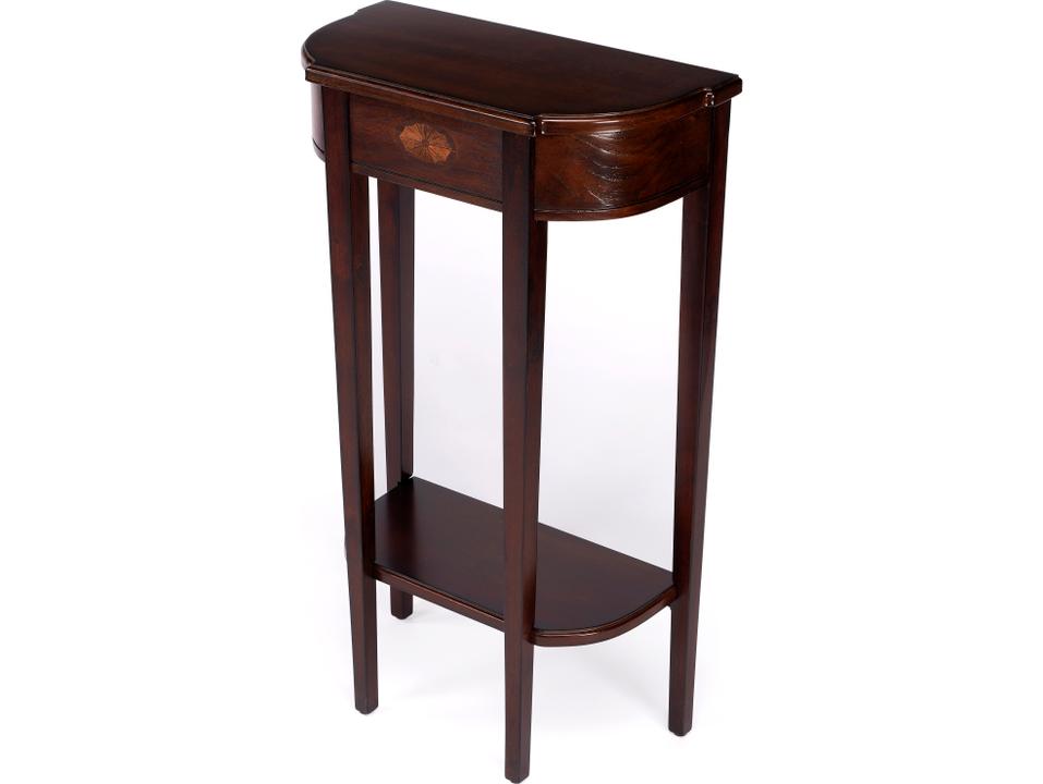 Specialty Company Wendell Demilune Console Table in Dark Brown Cherry