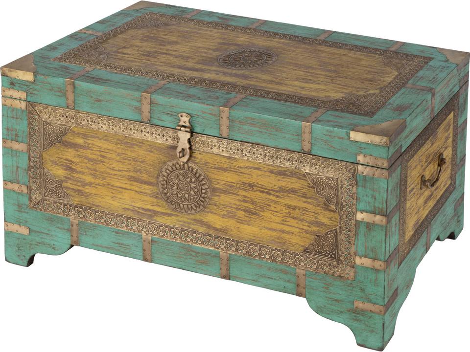 Nador Rectangular Wood Artifacts Coffee Table