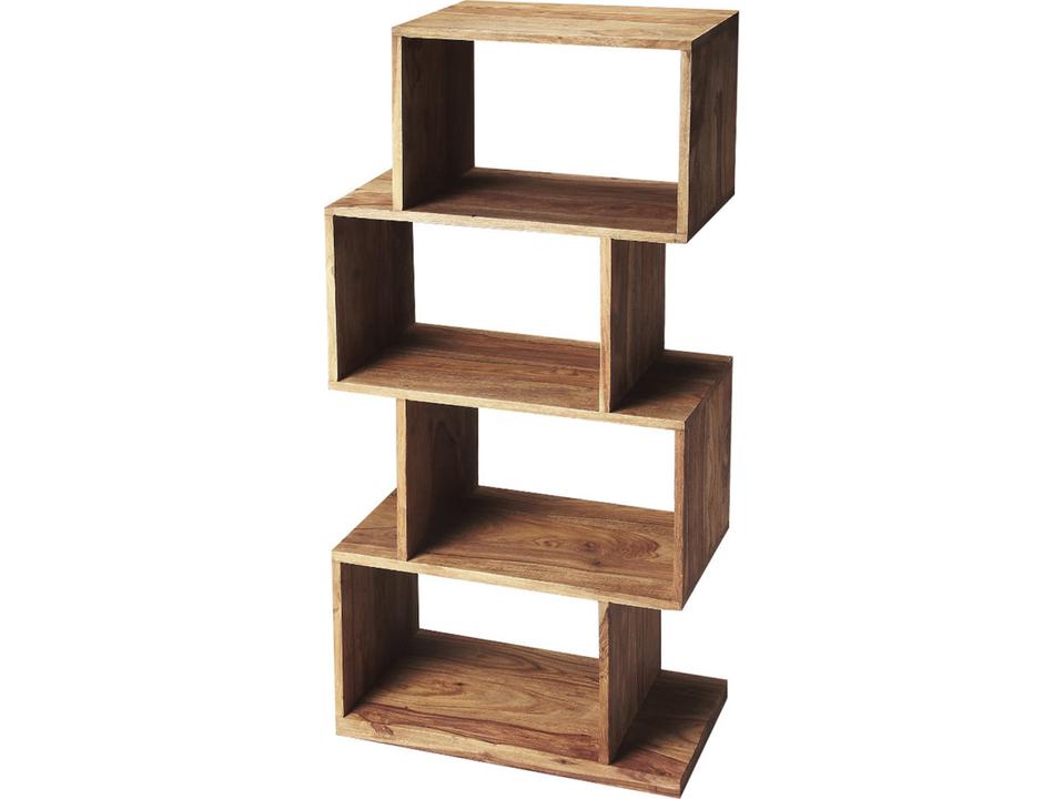 Specialty Stockholm Etagere Bookcase in Light Brown Sheesham Wood