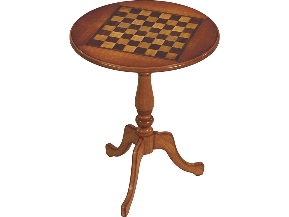 Specialty Colbert Round Game Table in Cherry with Chess Board Top