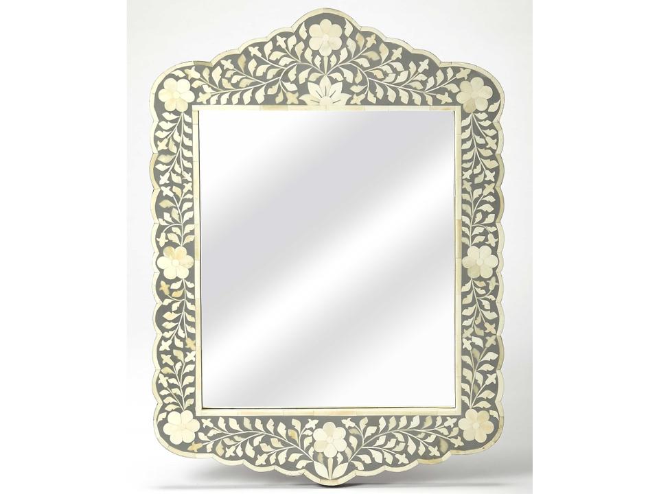 Vivienne Gray Bone Inlay Wall Mirror