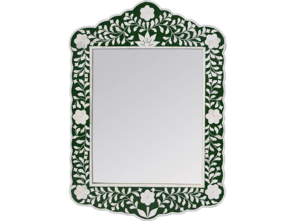 Specialty Vivienne Wall Mirror in Gray and White Bone Inlay