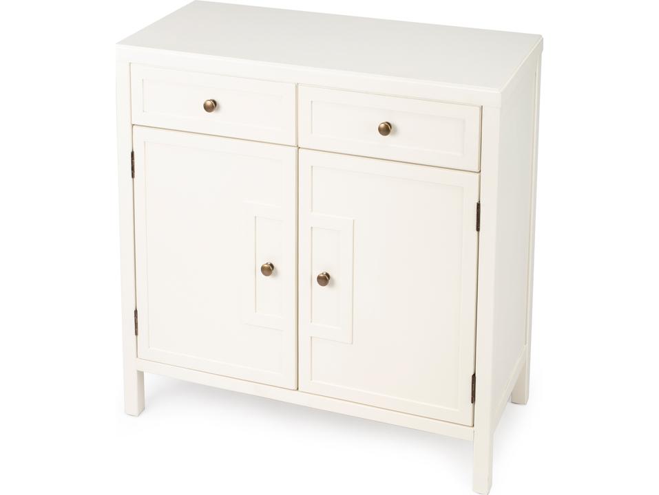 Imperial Console Accent Cabinet in White Finish Wood