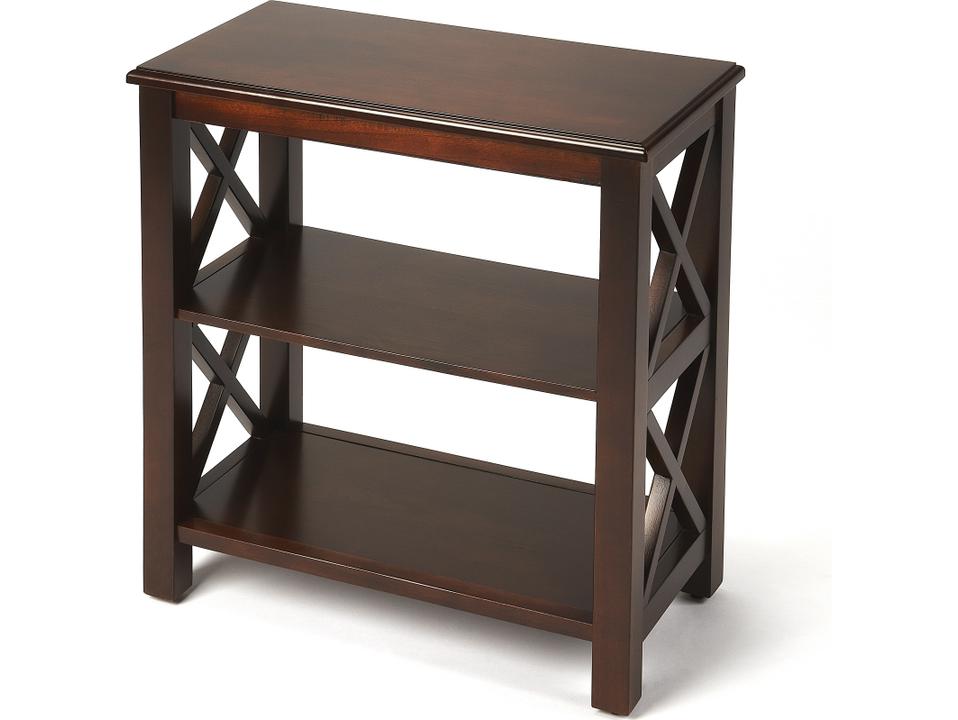 Vance 2 Shelf Petite Bookcase in Plantation Cherry