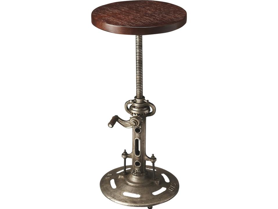 Everson Wood and Metal Bar Stool in Multi-Color Industrial Chic Finish