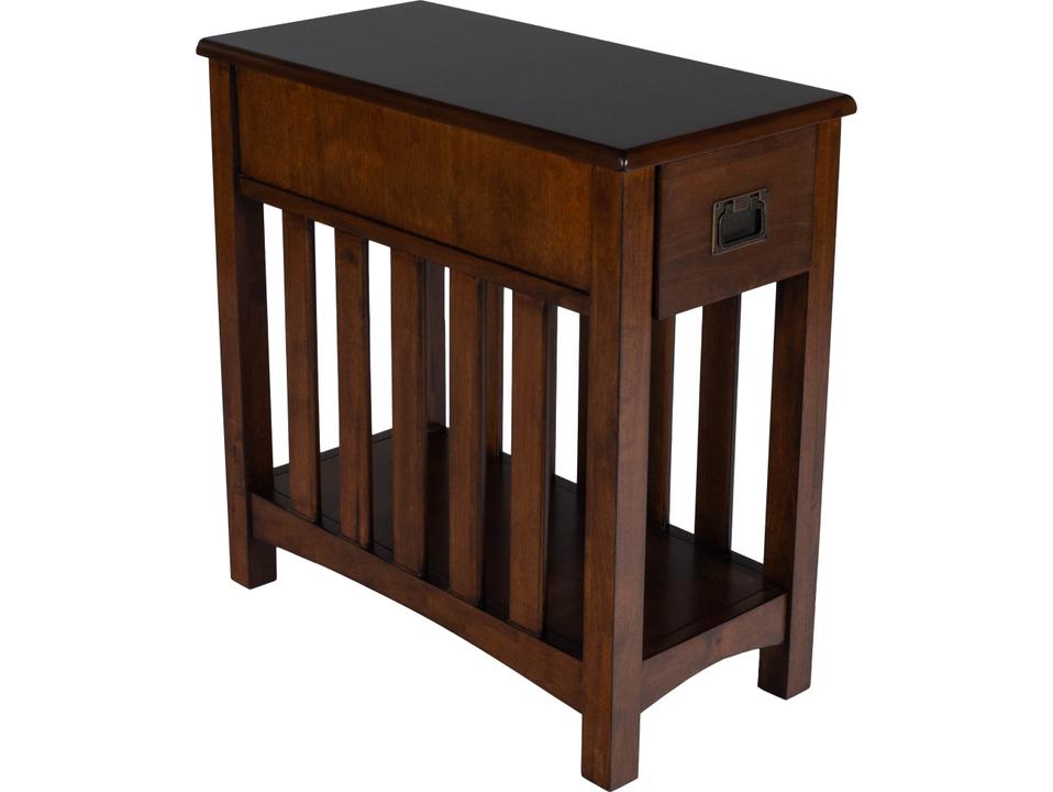 Larina Rectangular Wood Cherry End Table