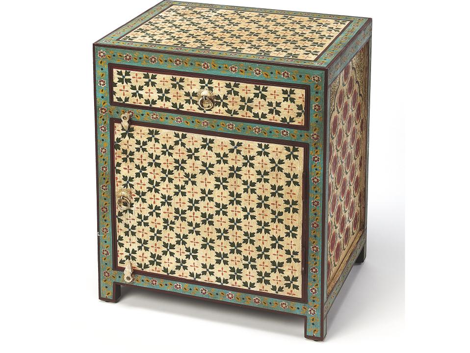 Perna Hand-Painted Accent Chest with Drawer and Cabinet