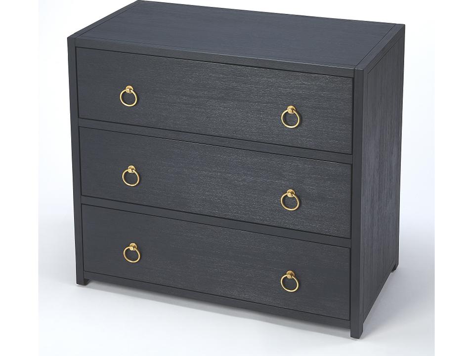 Specialty Company Lark 3-Drawer Dresser in Navy Blue