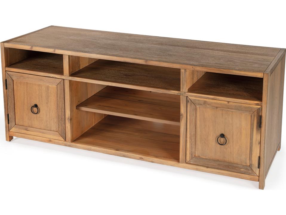 Specialty Company Lark 65 Inch TV Stand Natural Wire Brush Finish