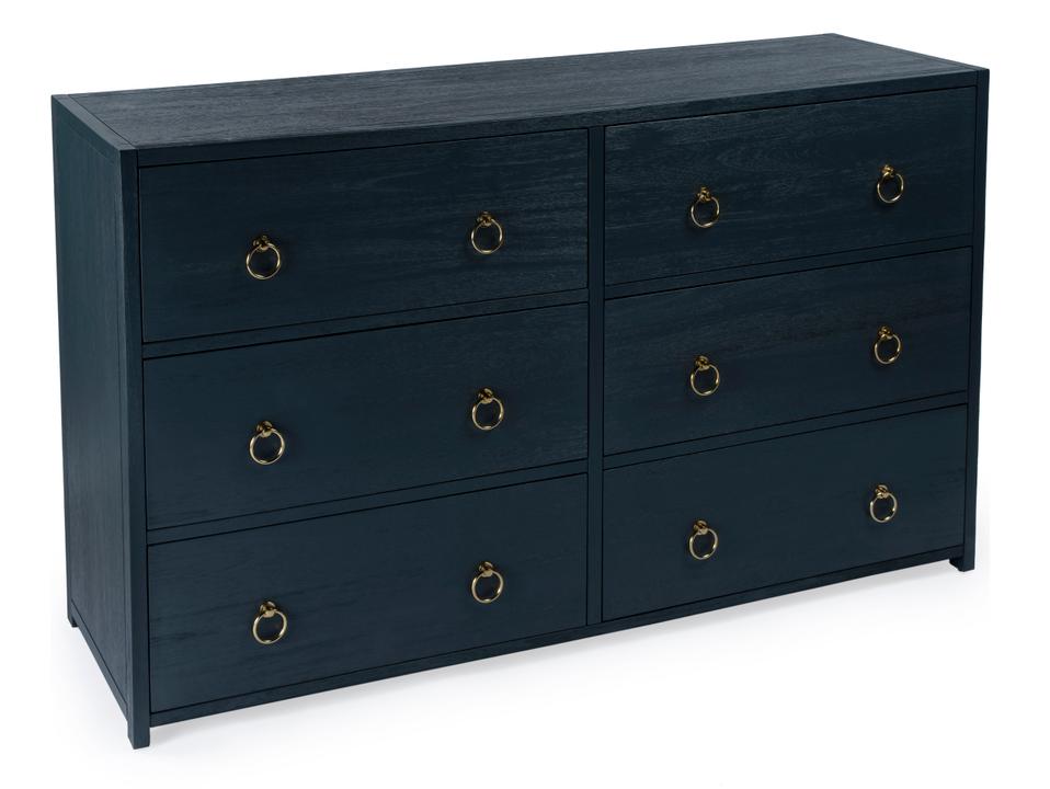 Specialty Company Lark 6-Drawer Dresser in Navy Blue