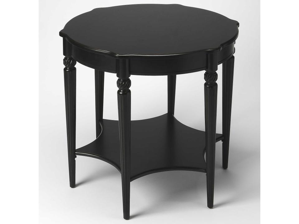 Specialty Company Bainbridge Round End Table in Wood with Black Licorice Finish